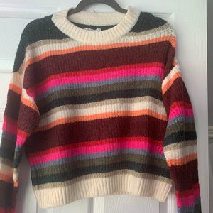 Multi colored striped sweater